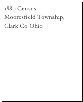 1880 Census 
Mooresfield Township, Clark Co Ohio